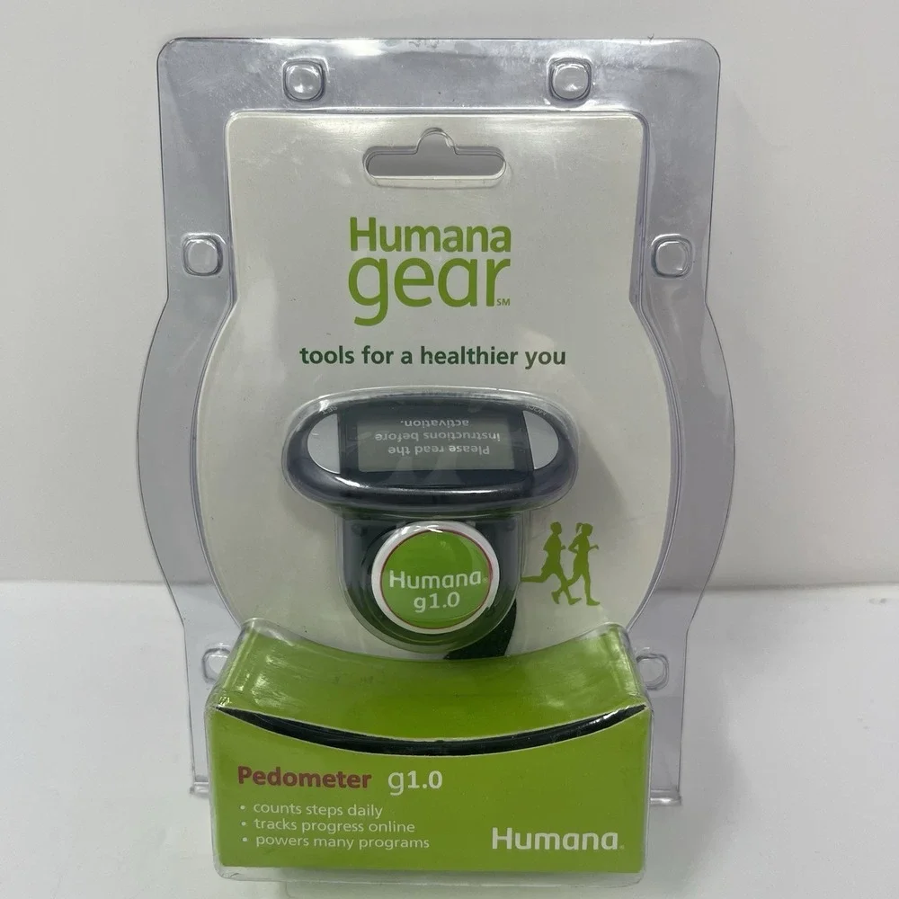 Humana Gear g1.0 Pedometer Counts Steps Daily Tracks Progress Walk Run Jog